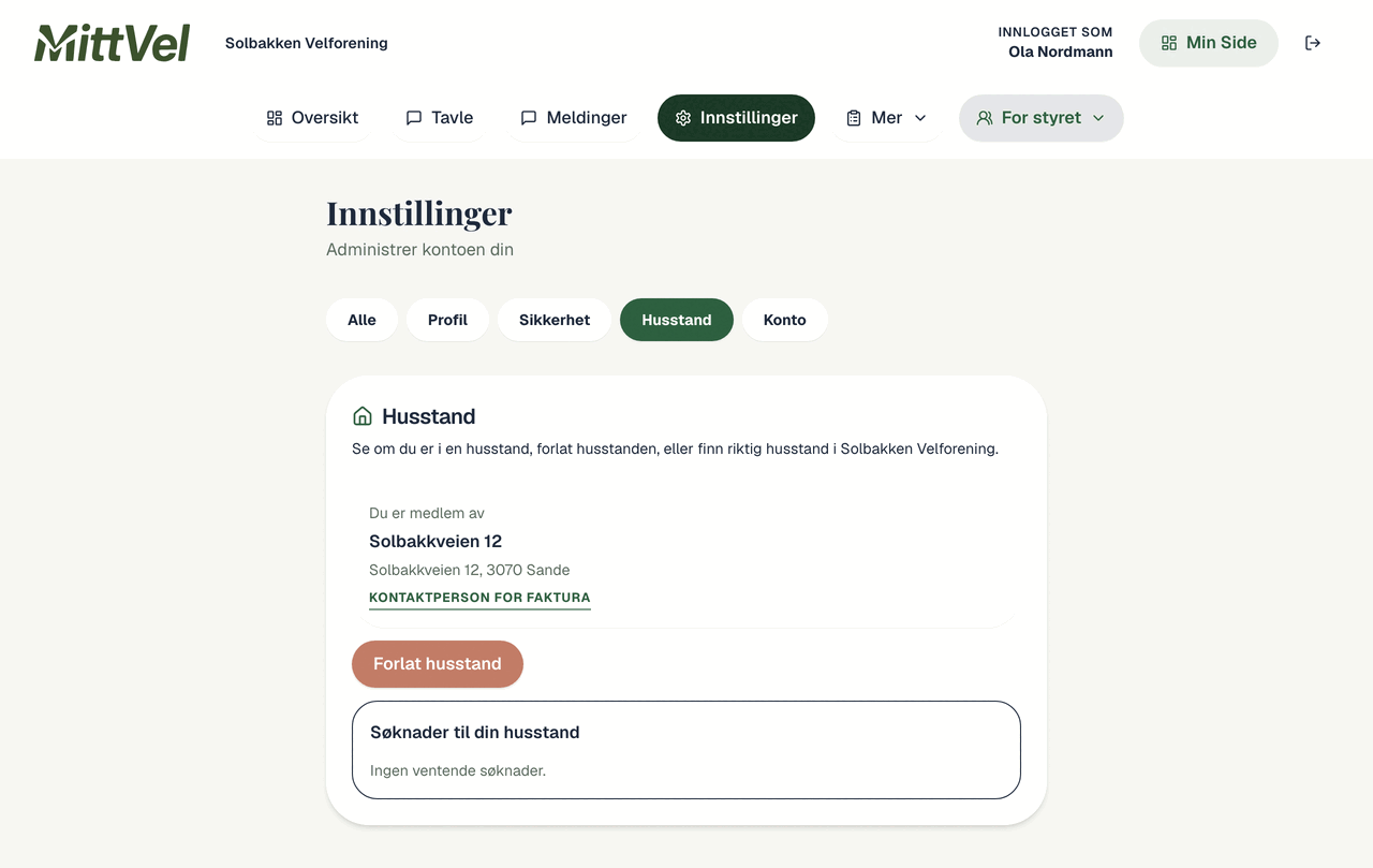 Husstand og forespørsler